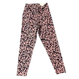 Aerie Offline Real Me Women's M Pink Leopard 7/8 Hi Rise Crossover Leggings NWT